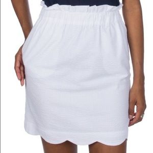 Lauren James Solid Scallop Skirt Snow White